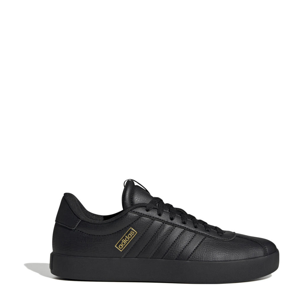 Zwarte heren adidas Sportswear VL Court 3.0 sneakers van leer/voering: mesh/voetbed: eva met veters