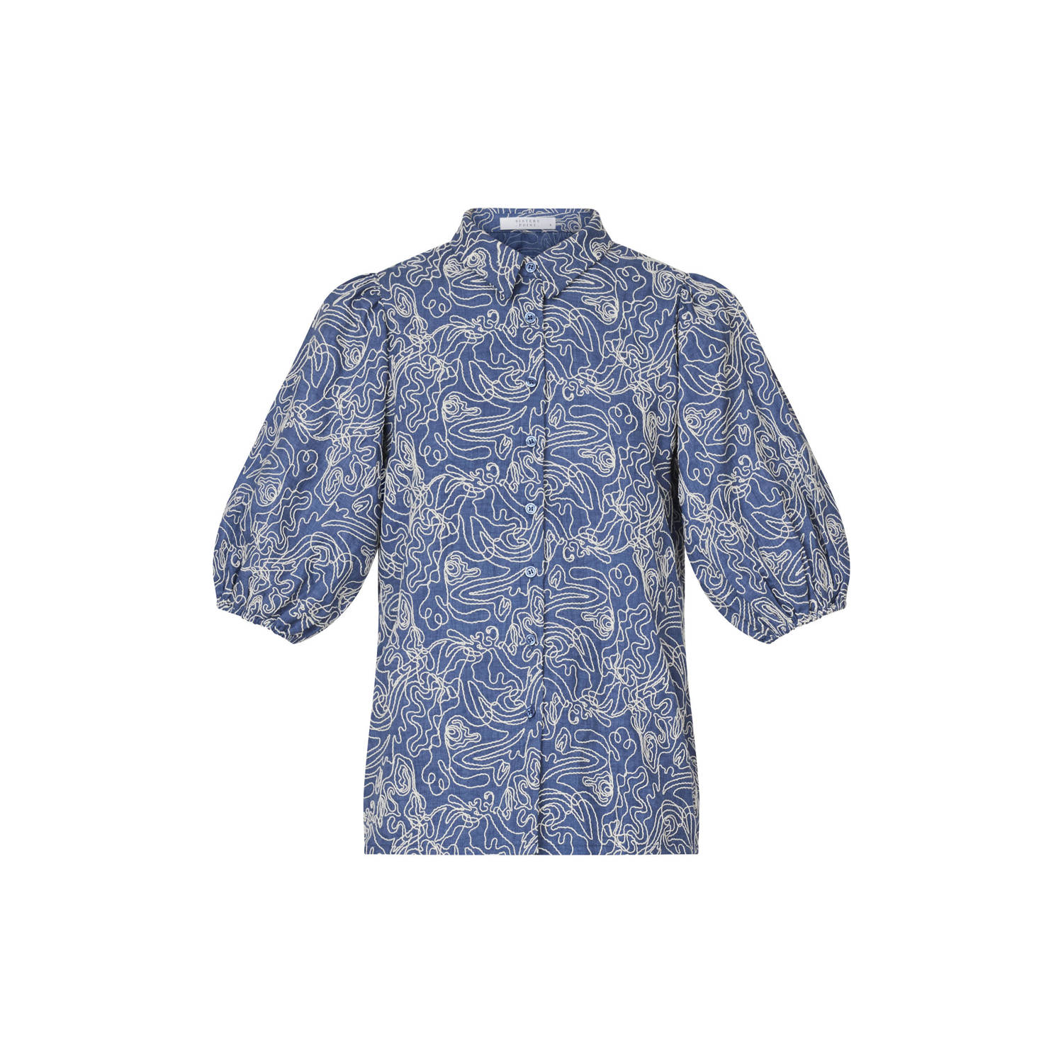 SisterS Point blouse NEWA blauw wit