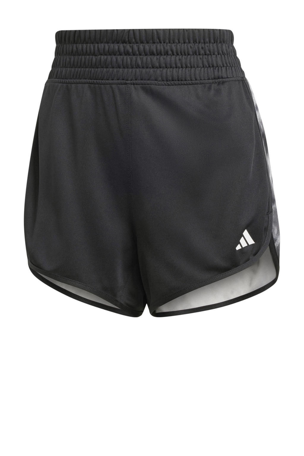Zwart en grijze dames adidas Performance sportshort van polyester met loose fit, regular waist en dip-dye effect