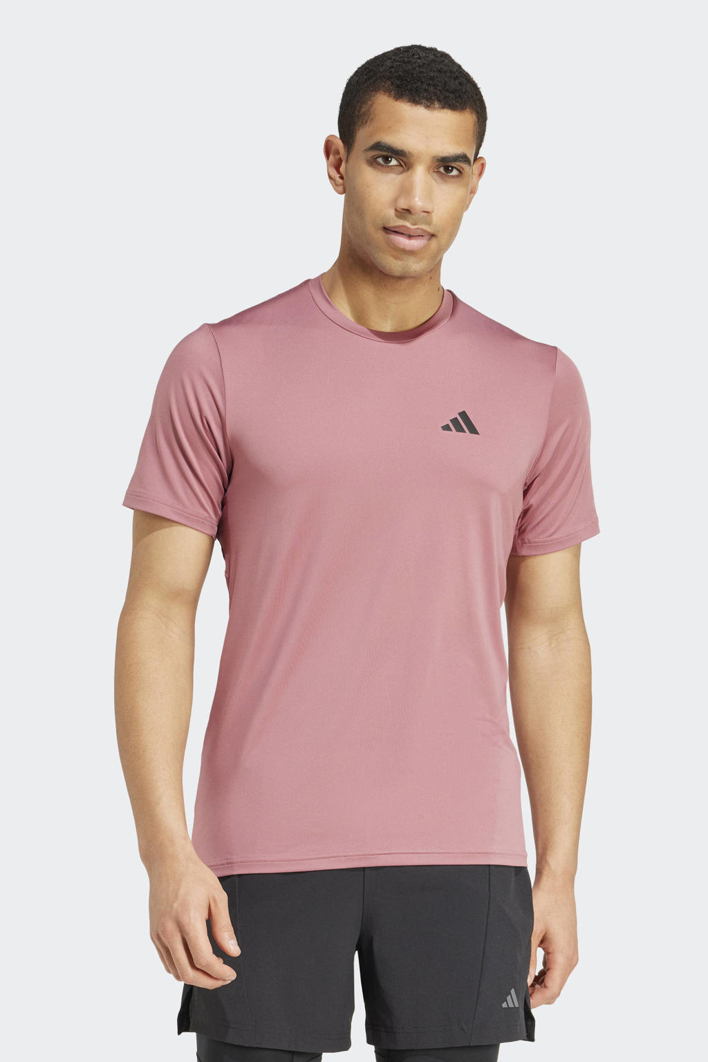 adidas Performance sportshirt oudroze/zwart