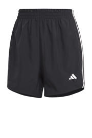 thumbnail: Zwart en witte dames adidas Performance sportshort van polyester met regular fit, regular waist en meerkleurige print