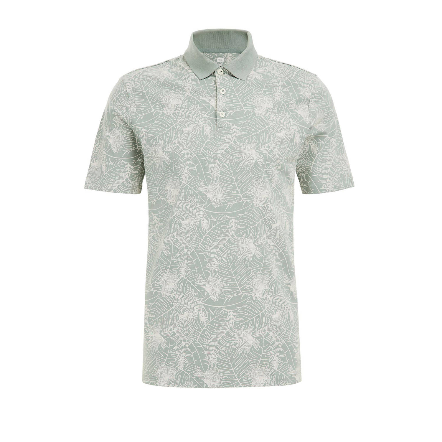 WE Fashion regular fit polo met all over print blue fish