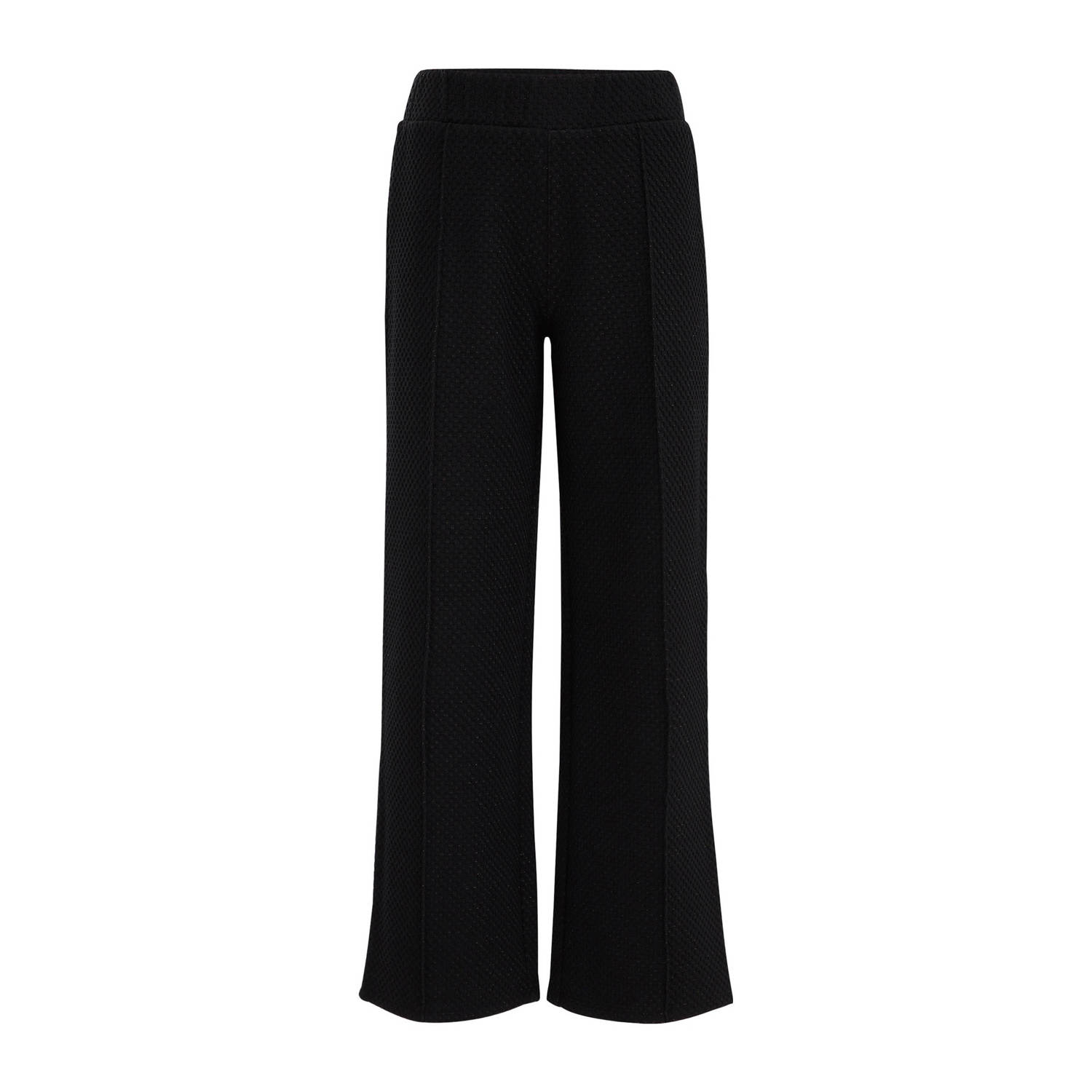 WE Fashion straight fit legging zwart Meisjes Polyester-katoen Effen 164