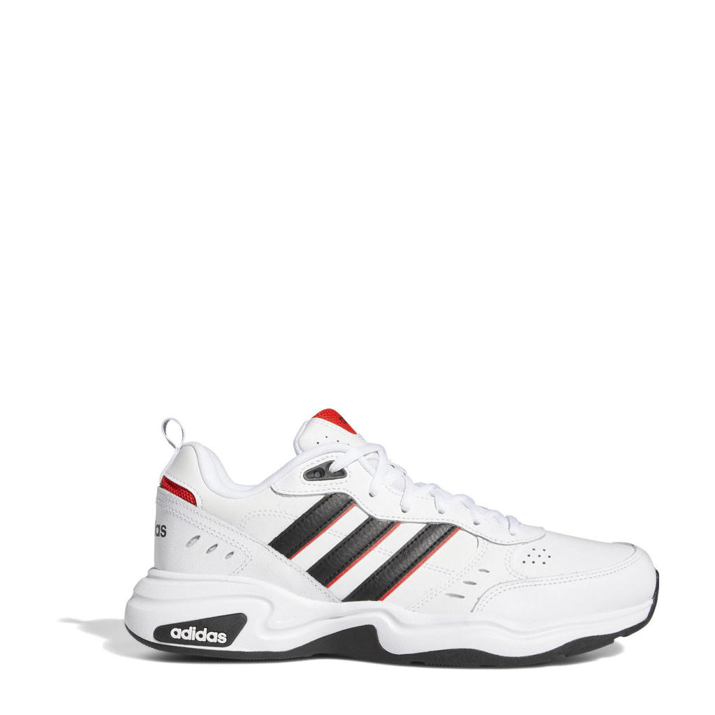 Wit, zwart en rode heren adidas Sportswear Strutter sneakers van leer/voering: mesh/voetbed: eva met veters