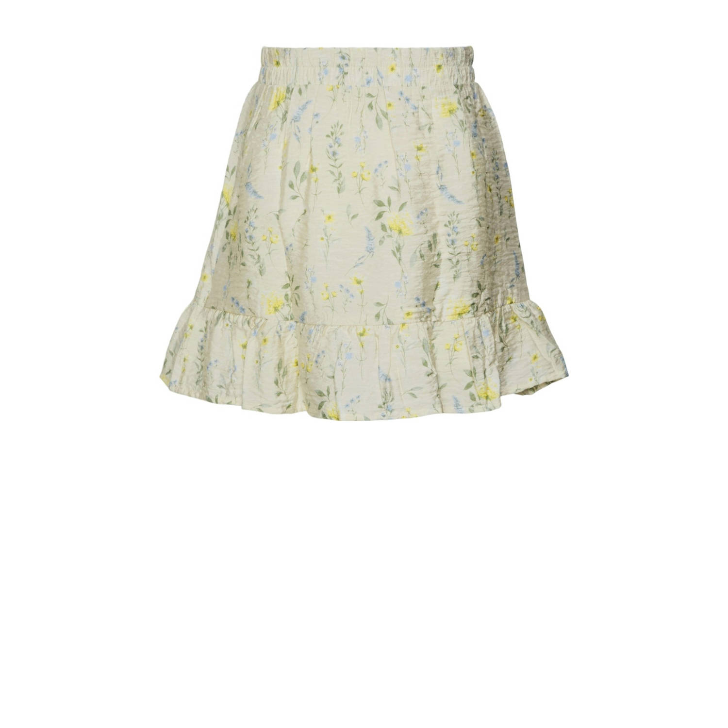 VERO MODA GIRL gebloemde rok VMJOSIE ecru geel groen