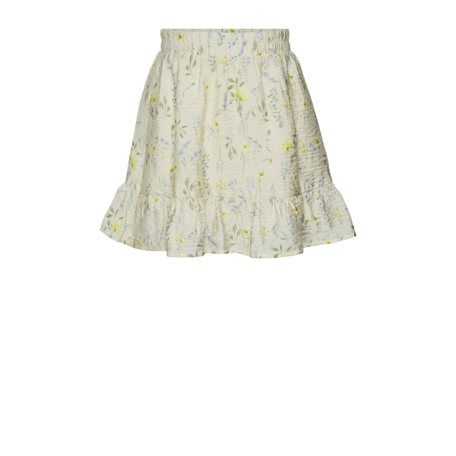 VERO MODA GIRL gebloemde rok VMJOSIE ecru geel groen