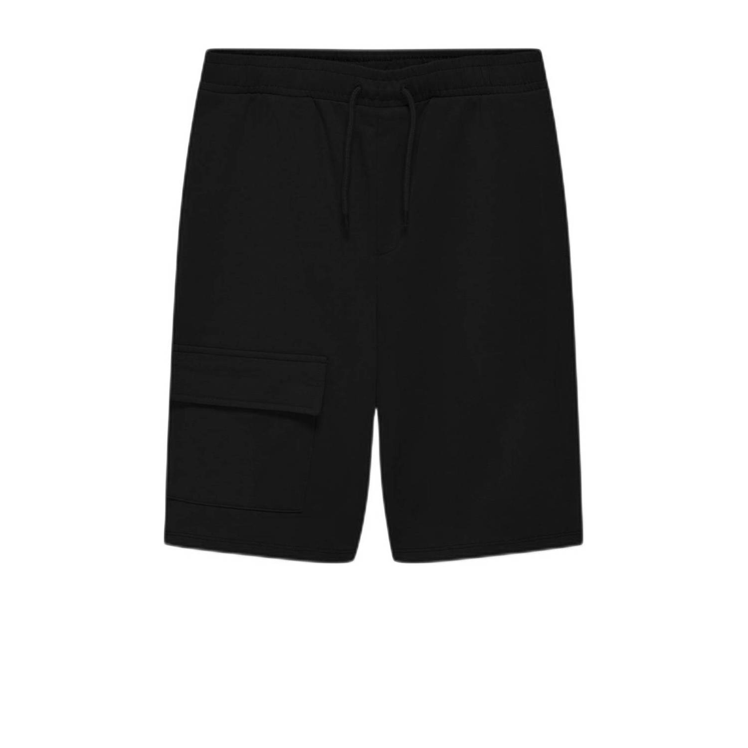 Only KIDS BOY sweatshort KOBJAKE zwart Korte broek Effen 152