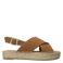 Manfield suède sandalen cognac
