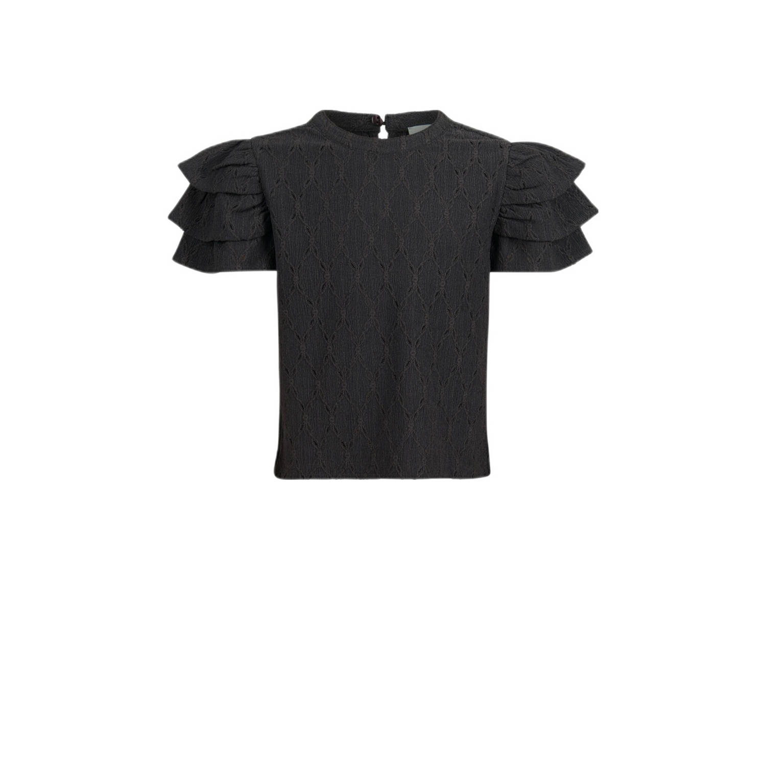 Shoeby T-shirt met all over print zwart Meisjes Polyester Ronde hals All over print 170 176