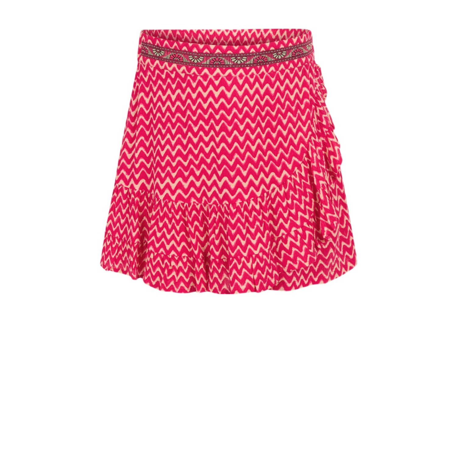 Shoeby skort met all over print roze Rok Meisjes Viscose All over print 146 152