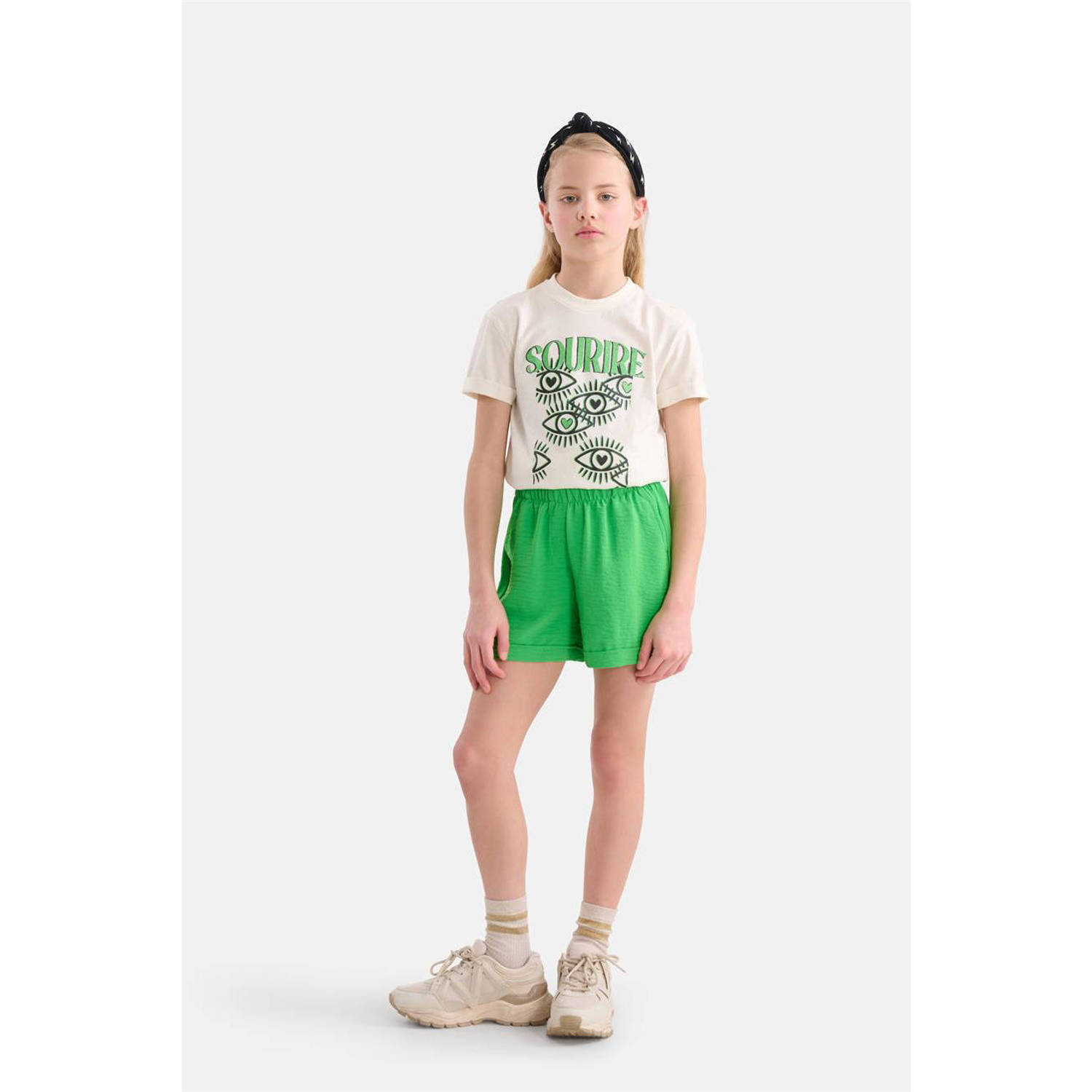 Shoeby high waist regular fit casual short groen