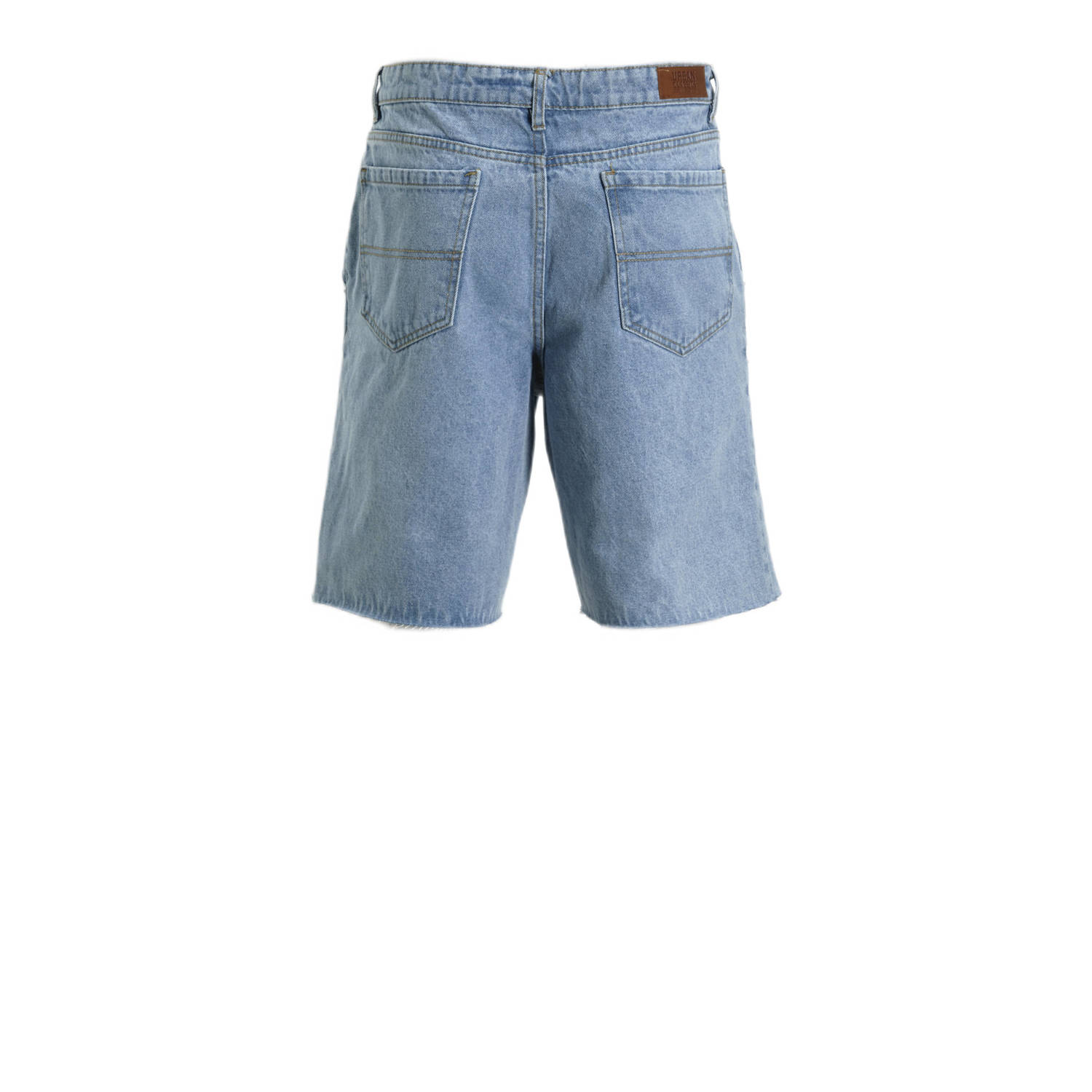 Urban Classics loose fit short light blue denim