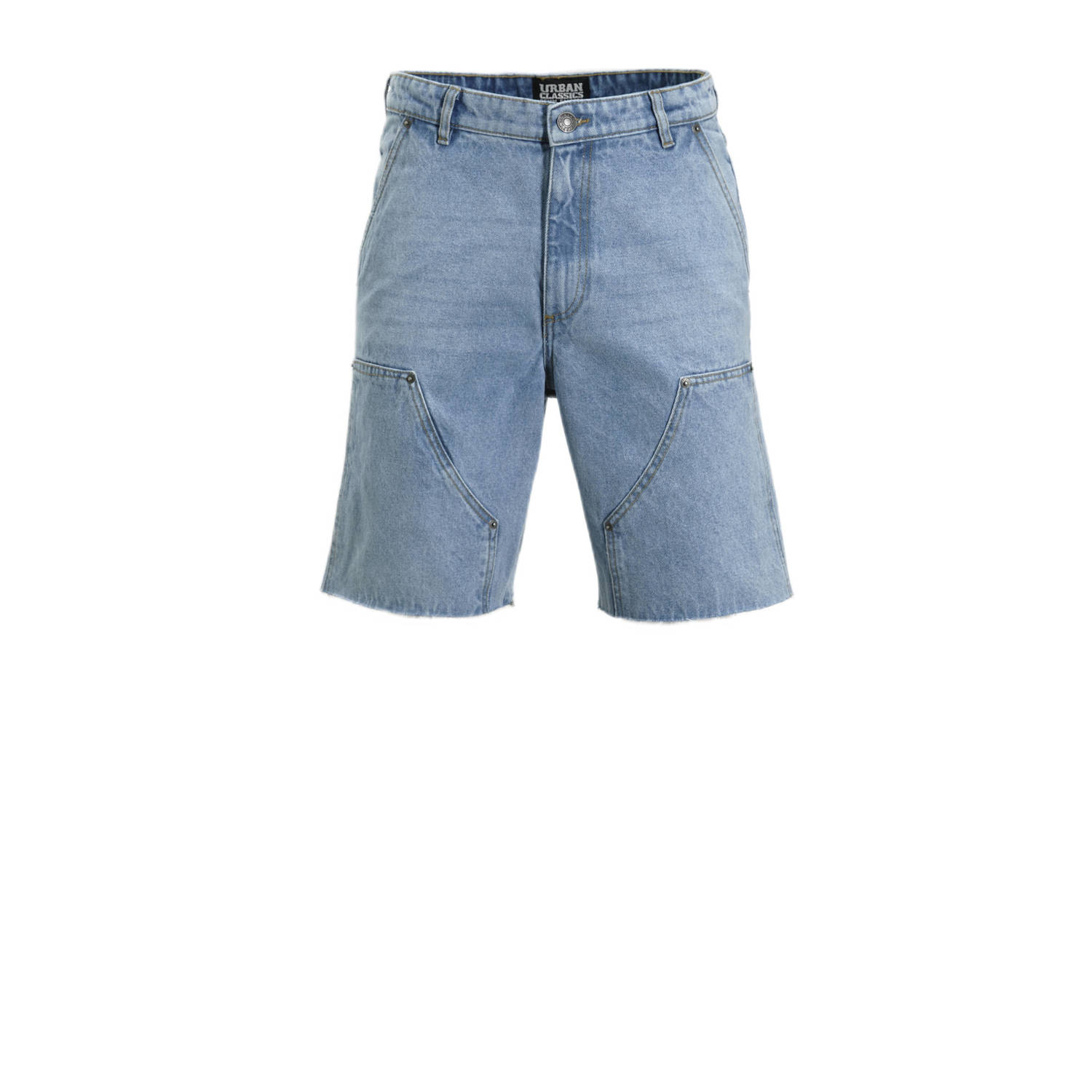 Urban Classics loose fit short light blue denim
