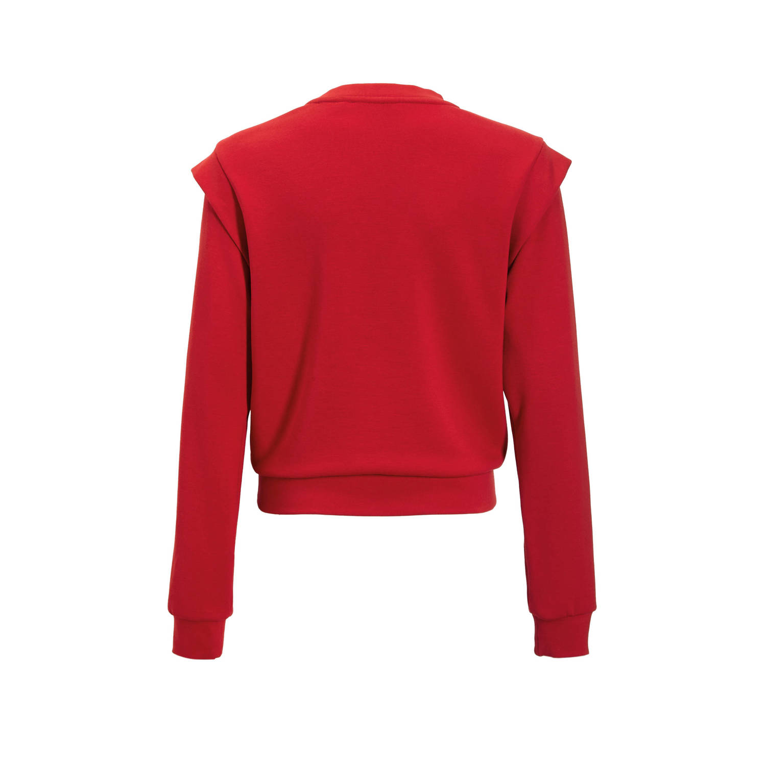 Coolcat Sweater Topaz met Schouder Detail Rood