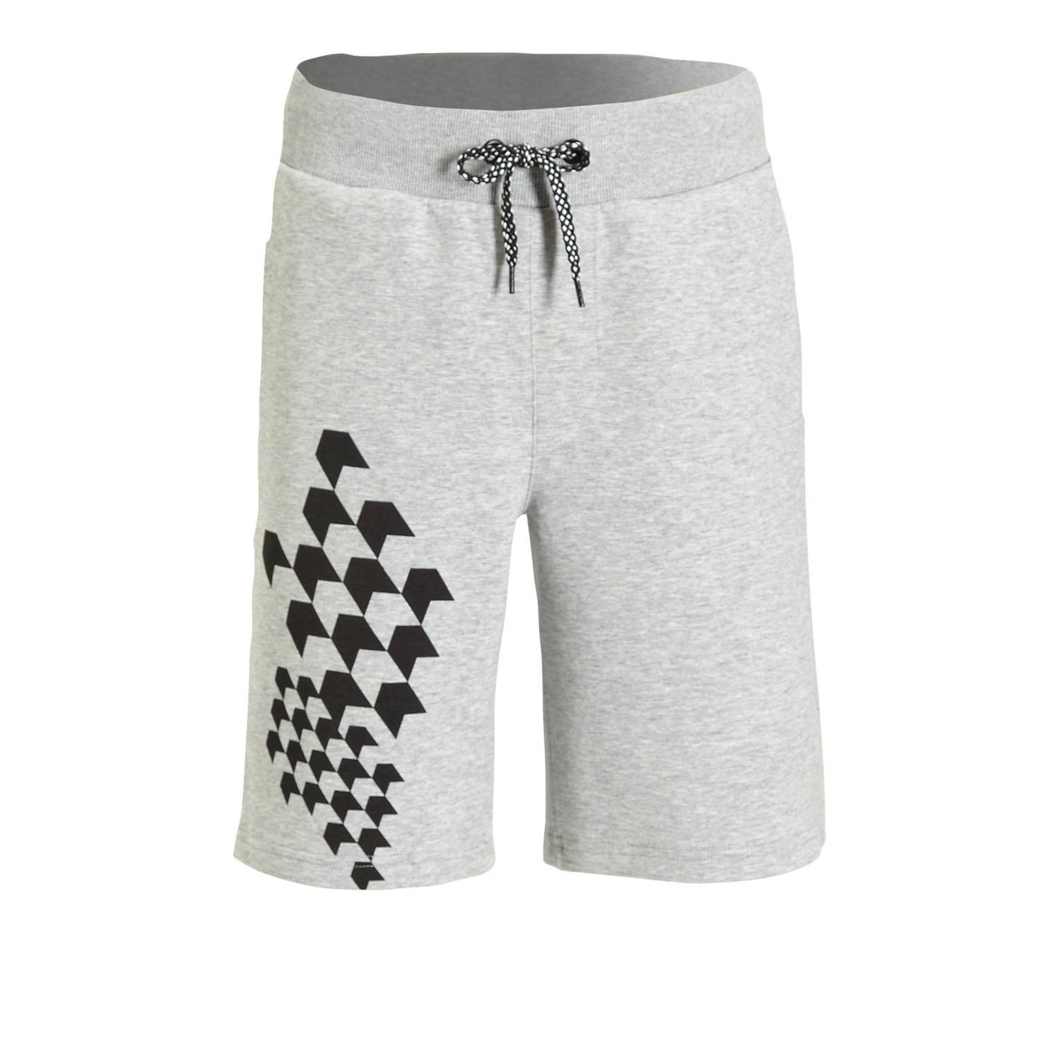 Coolcat Joggingshort Stephan met Print Grijs