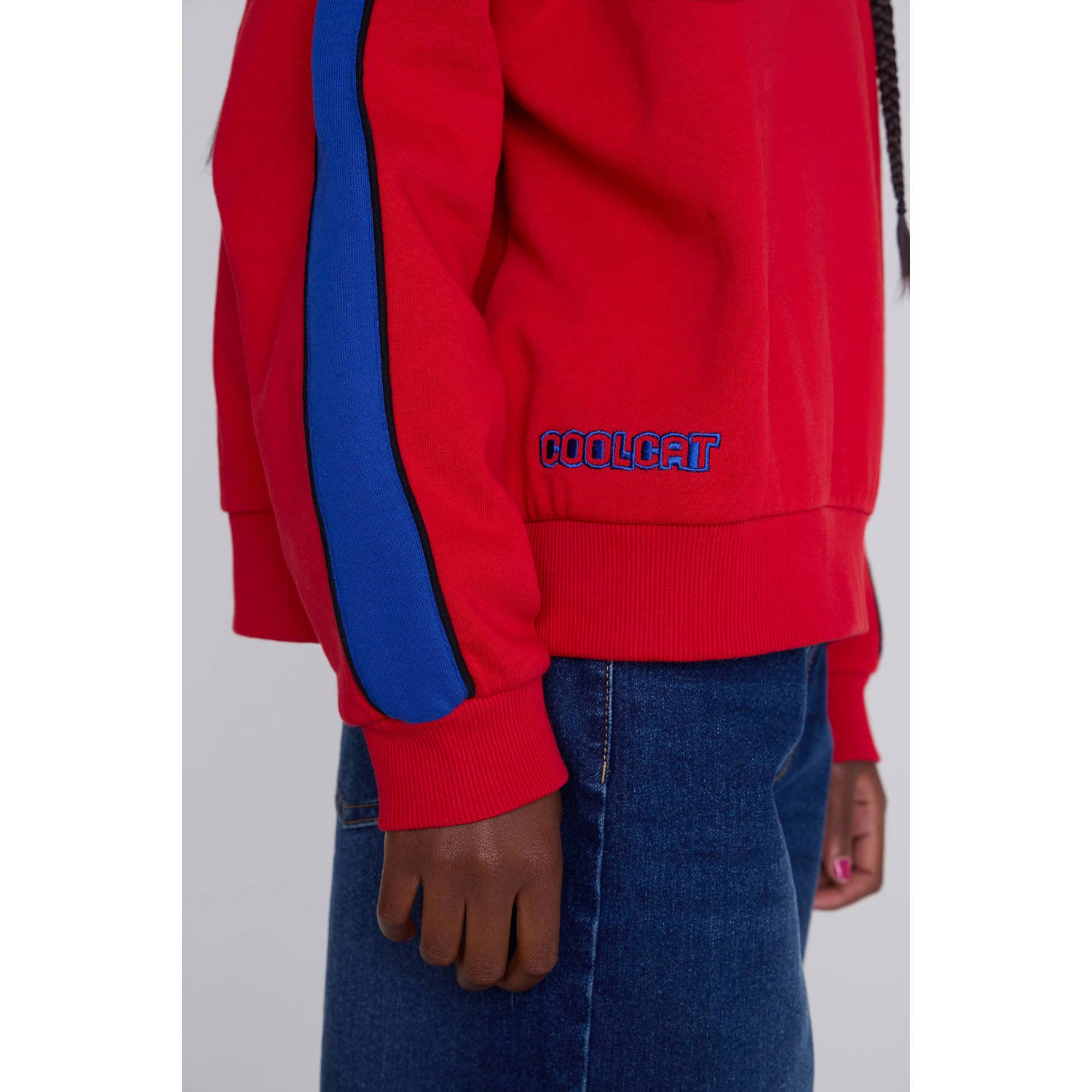 Coolcat Hoodie Natascha met Contrast Streep