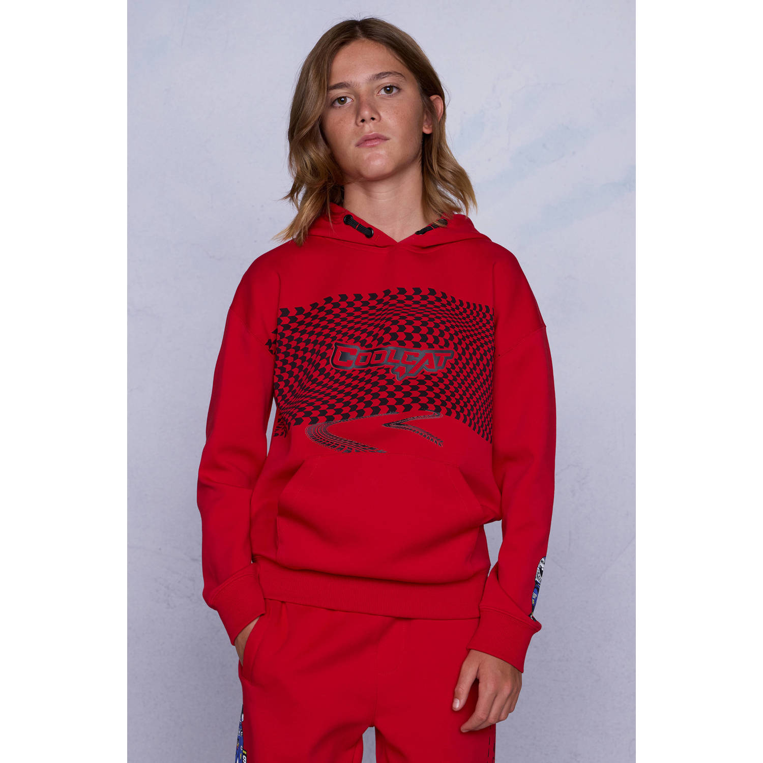 Coolcat Hoodie Neo met Racer Print