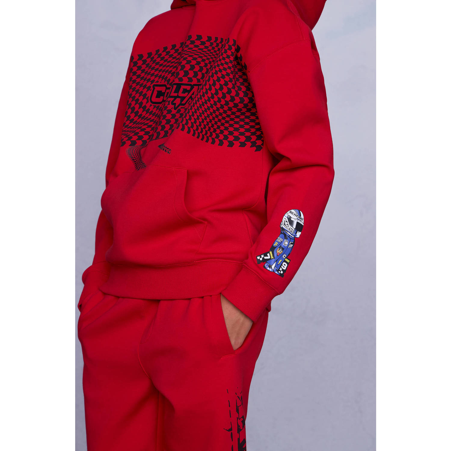 Coolcat Hoodie Neo met Racer Print