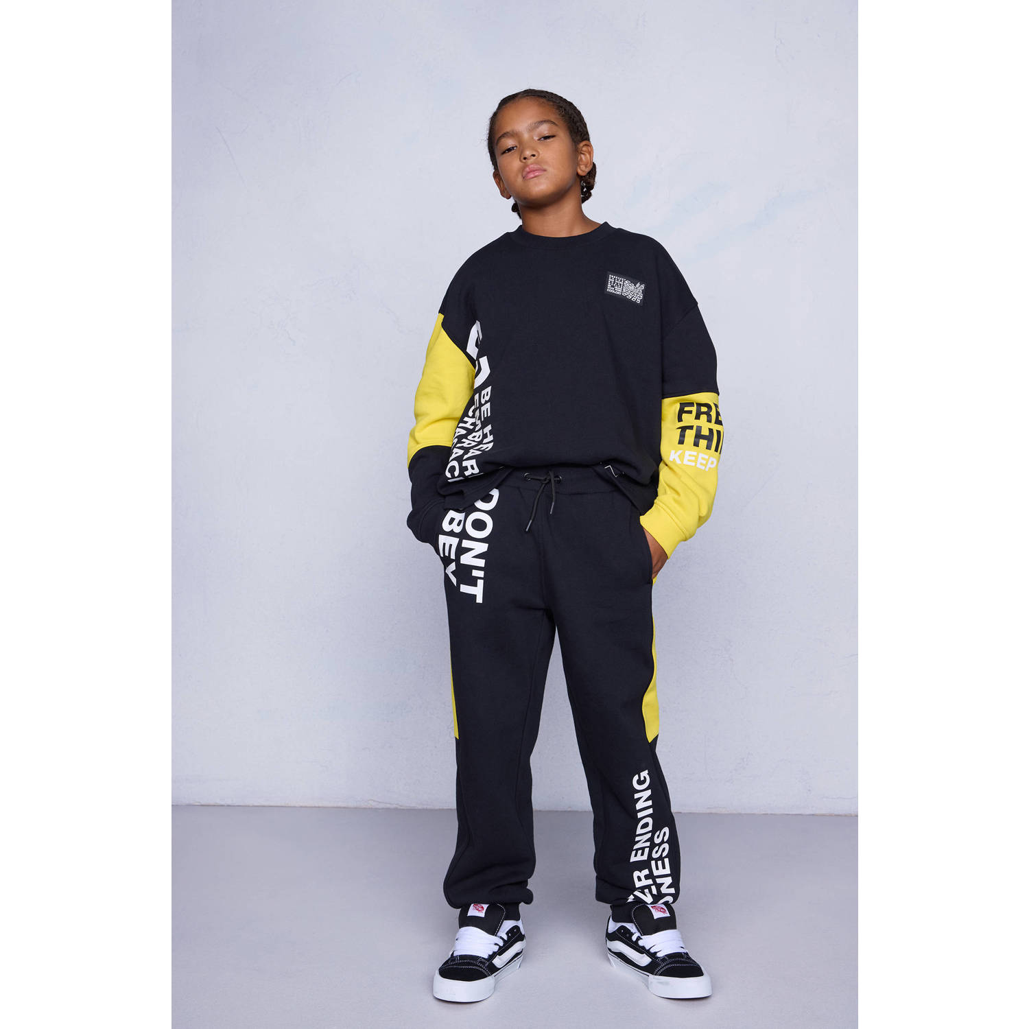 Coolcat Colourblock Joggingbroek Clayton met Statements