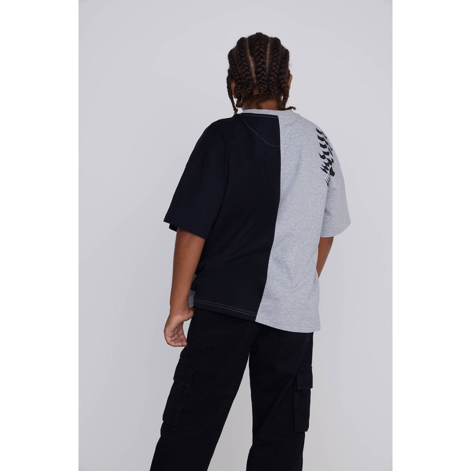 Coolcat Colourblock T-shirt Tate met Print