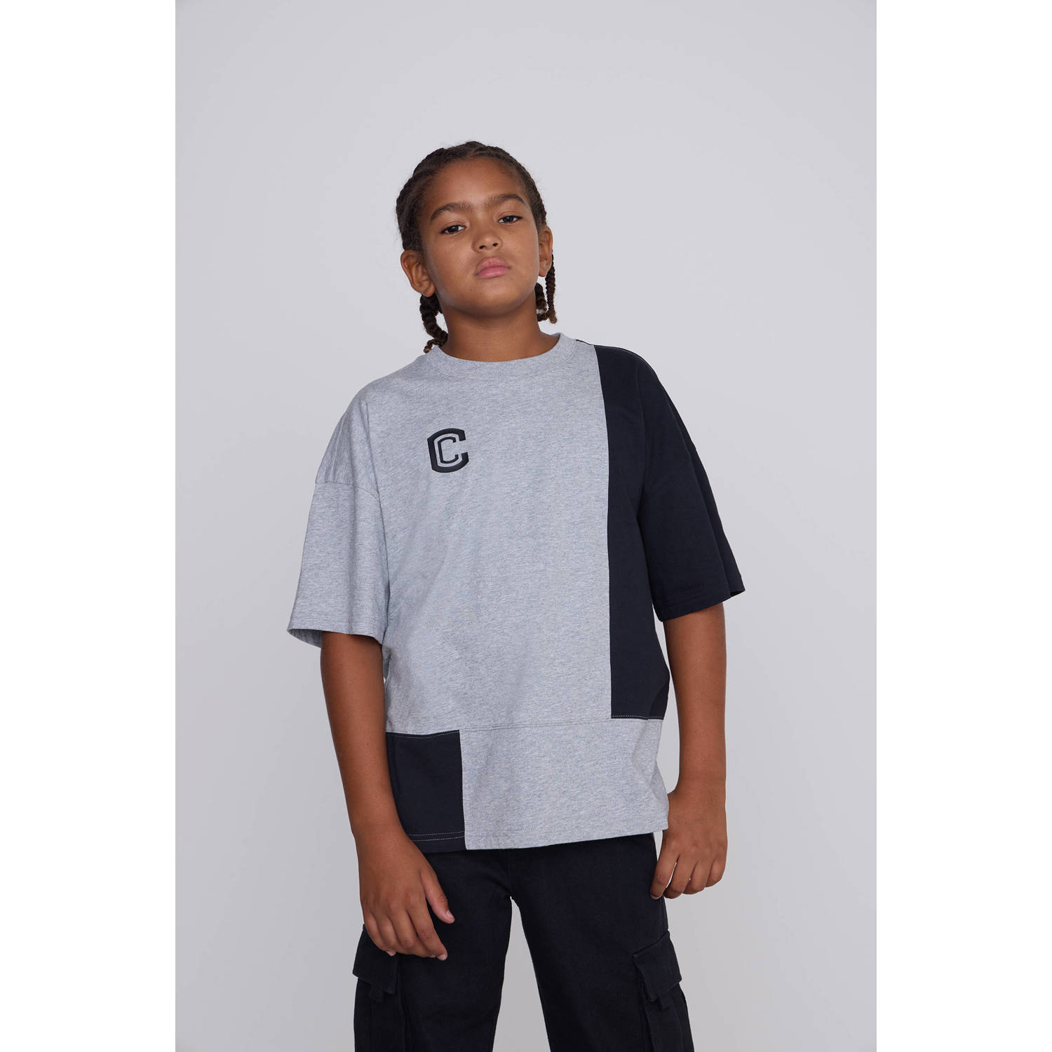 Coolcat Colourblock T-shirt Tate met Print