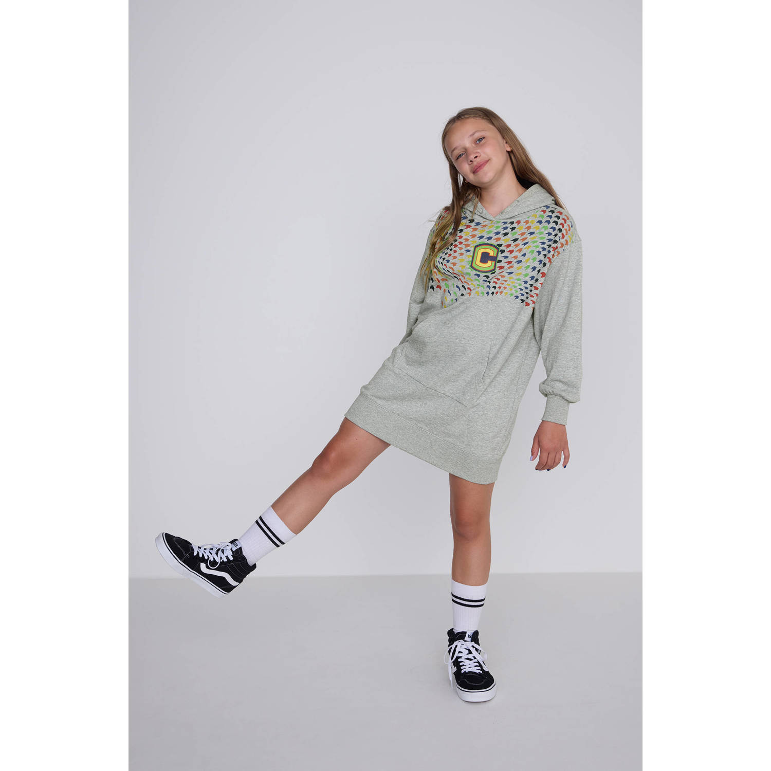 Coolcat Sweatjurk Kiana met Meerkleurige Print
