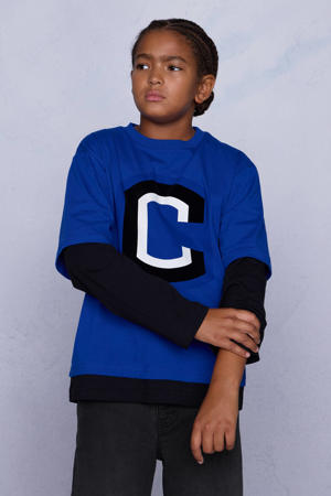 Unisex Longsleeve T-shirt Bowie met Gelaagde Mouwen