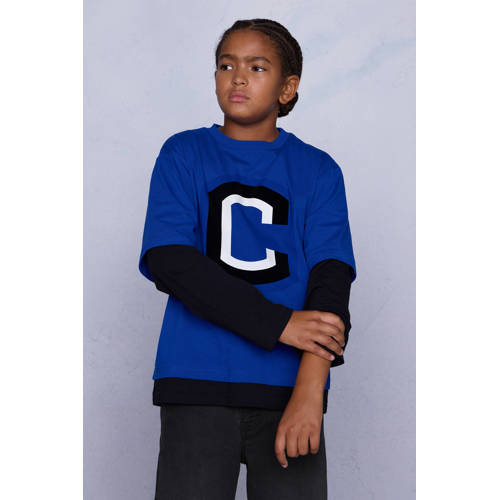 Coolcat Unisex Longsleeve T-shirt Bowie met Gelaagde Mouwen afbeelding