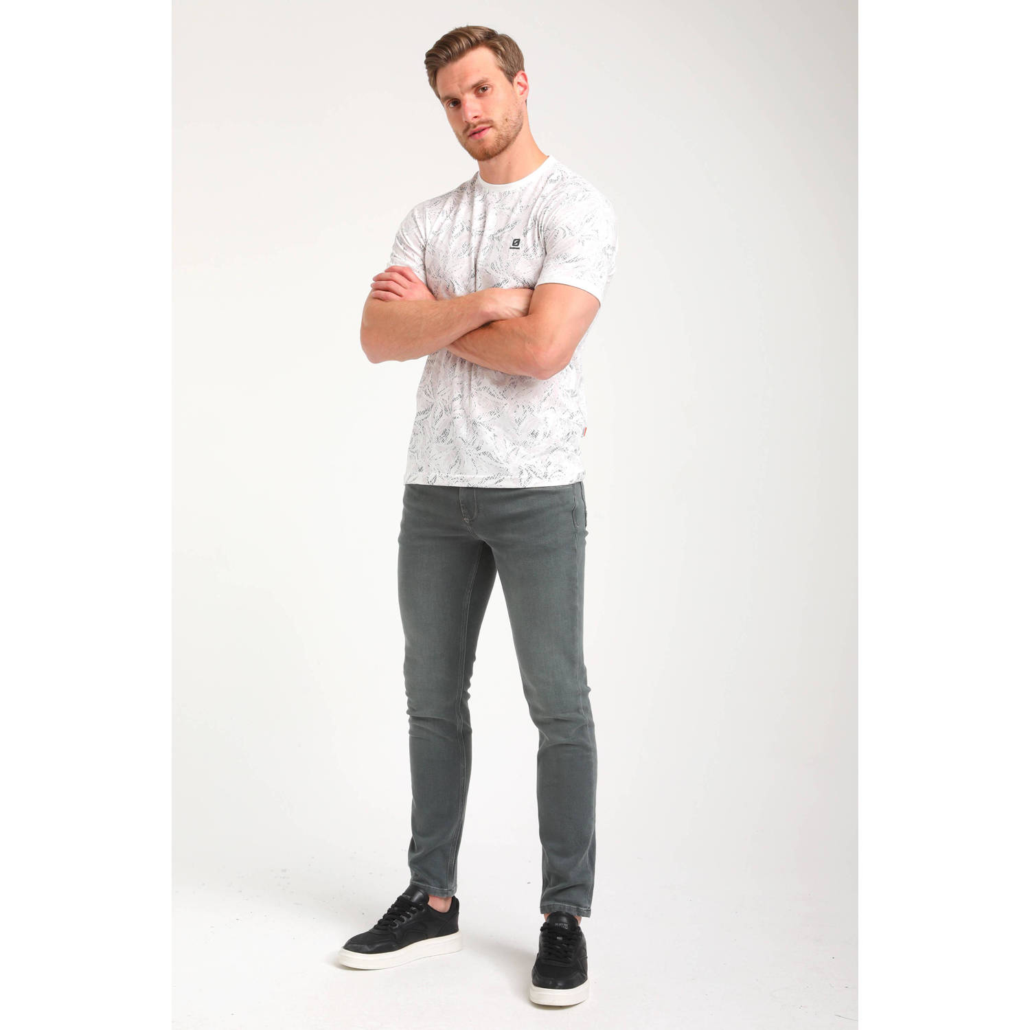 GABBIANO T-shirt met all over print ecru