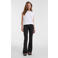 Anytime crinkle flared broek zwart