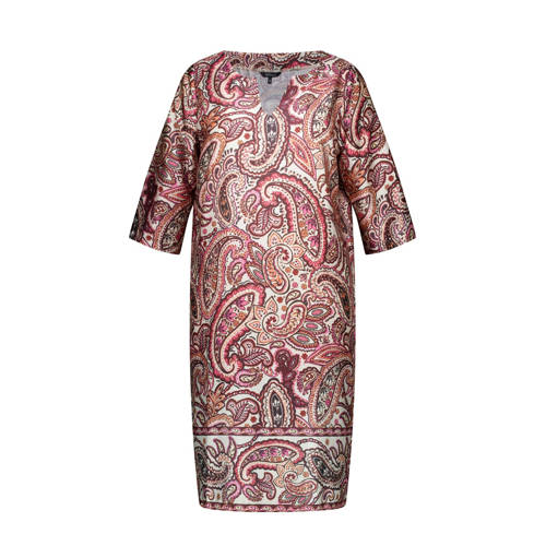 MS Mode jurk met paisleyprint rood/roze/beige