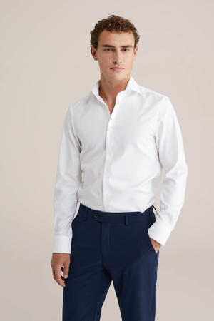 slim fit overhemd white uni