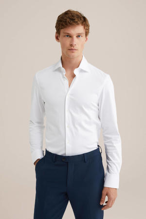 slim fit strijkvrij overhemd white