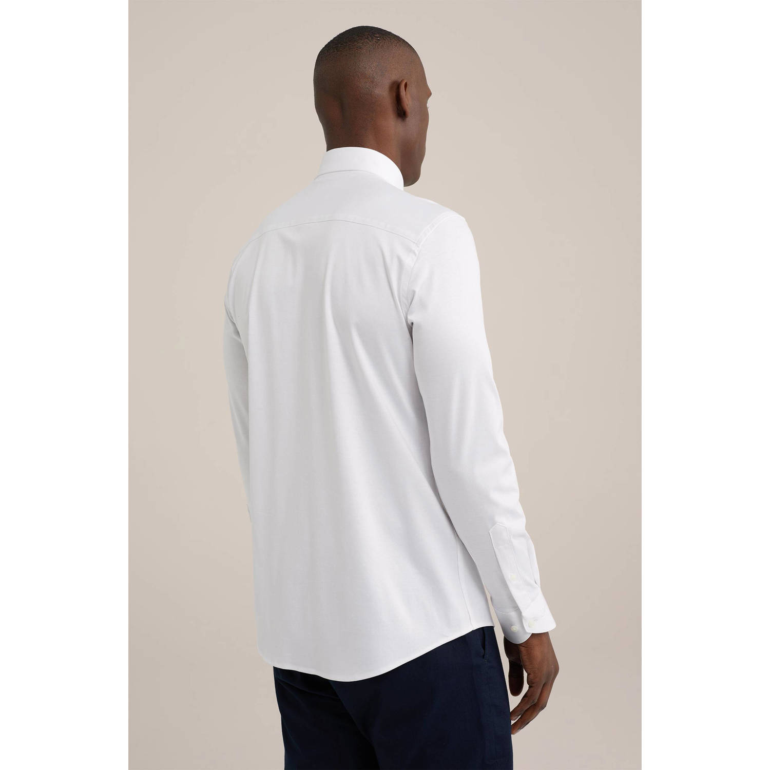 WE Fashion slim fit strijkvrij overhemd white