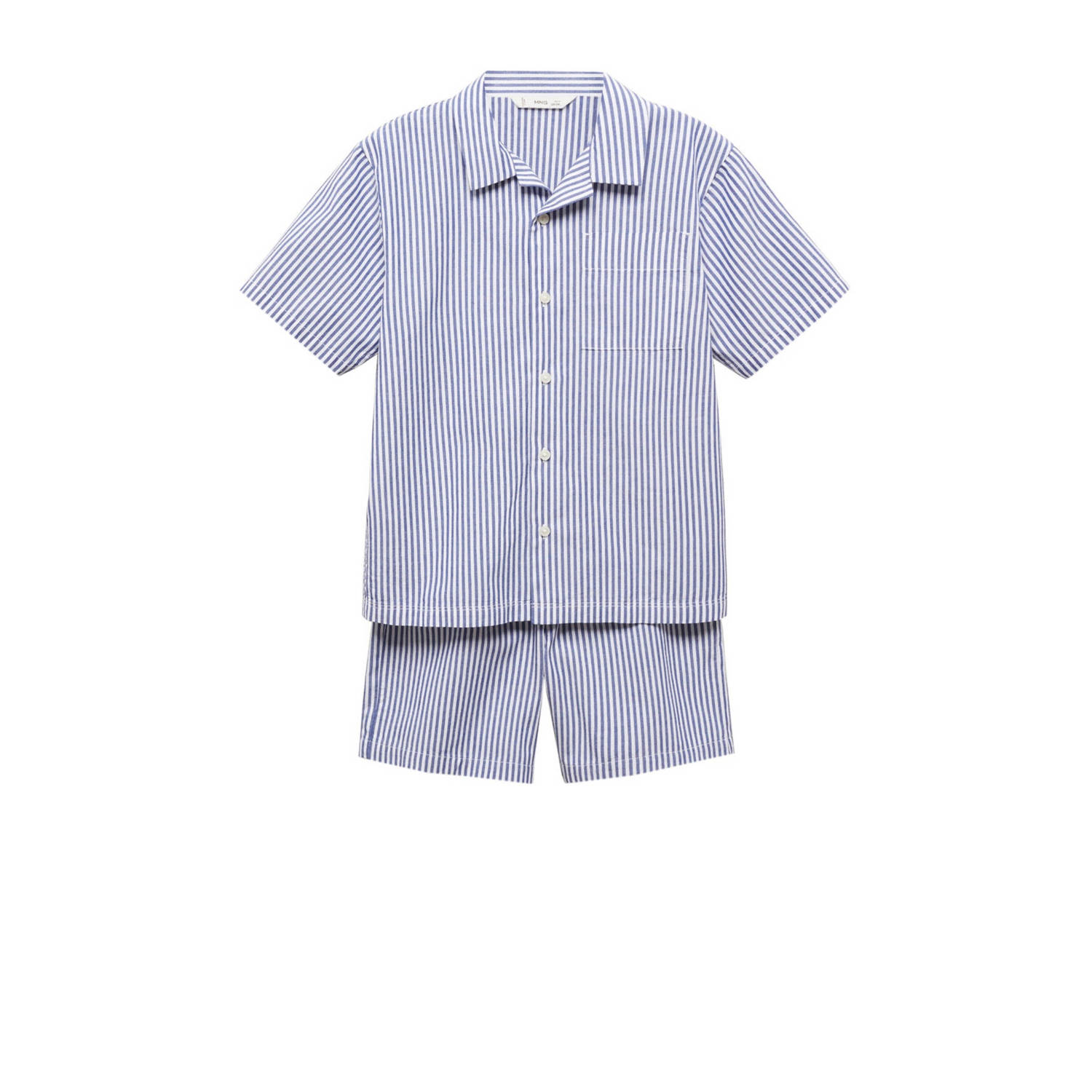 Mango Kids gestreepte pyjama blauw