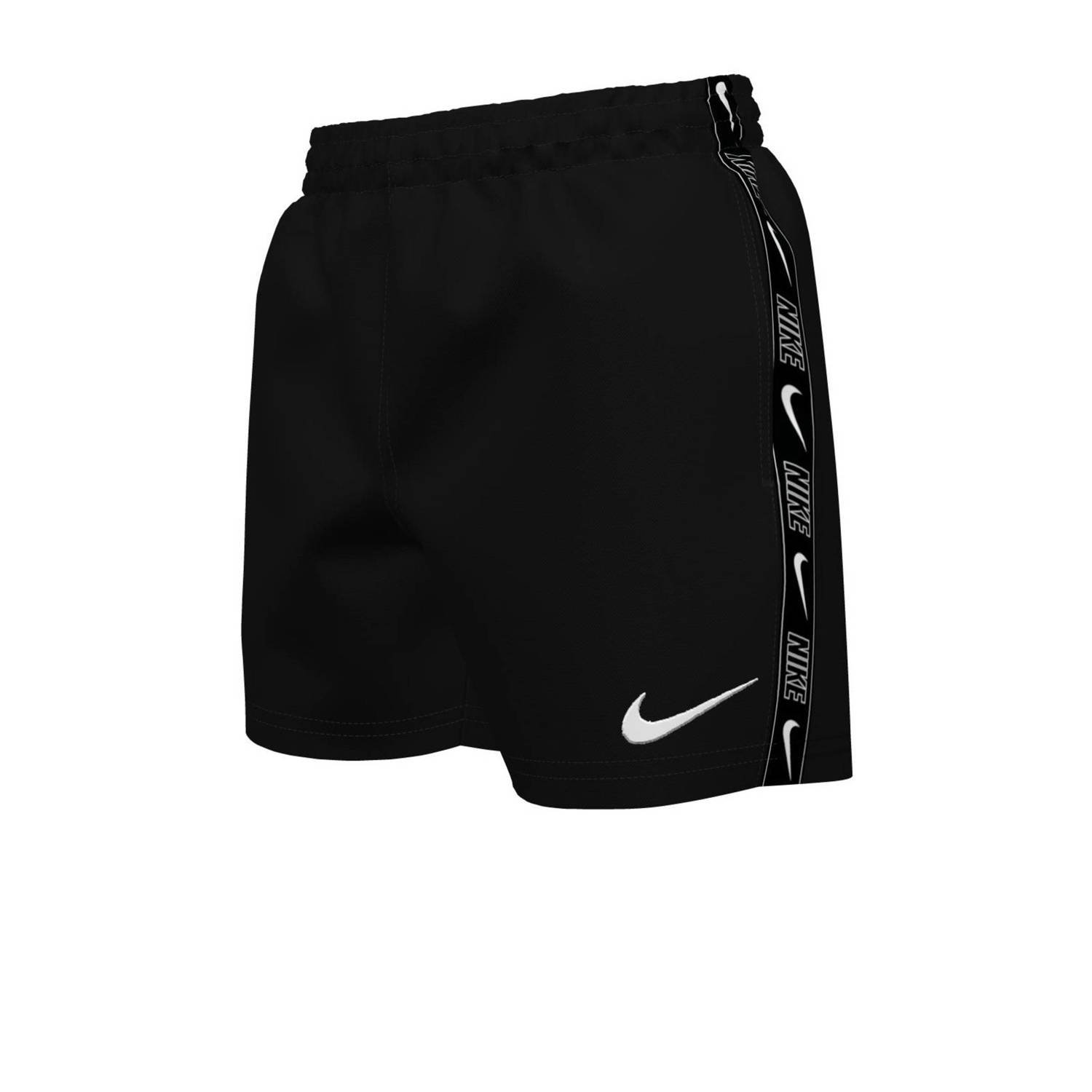 Nike zwemshort Logo Tape Lap zwart Jongens Polyester Effen 164