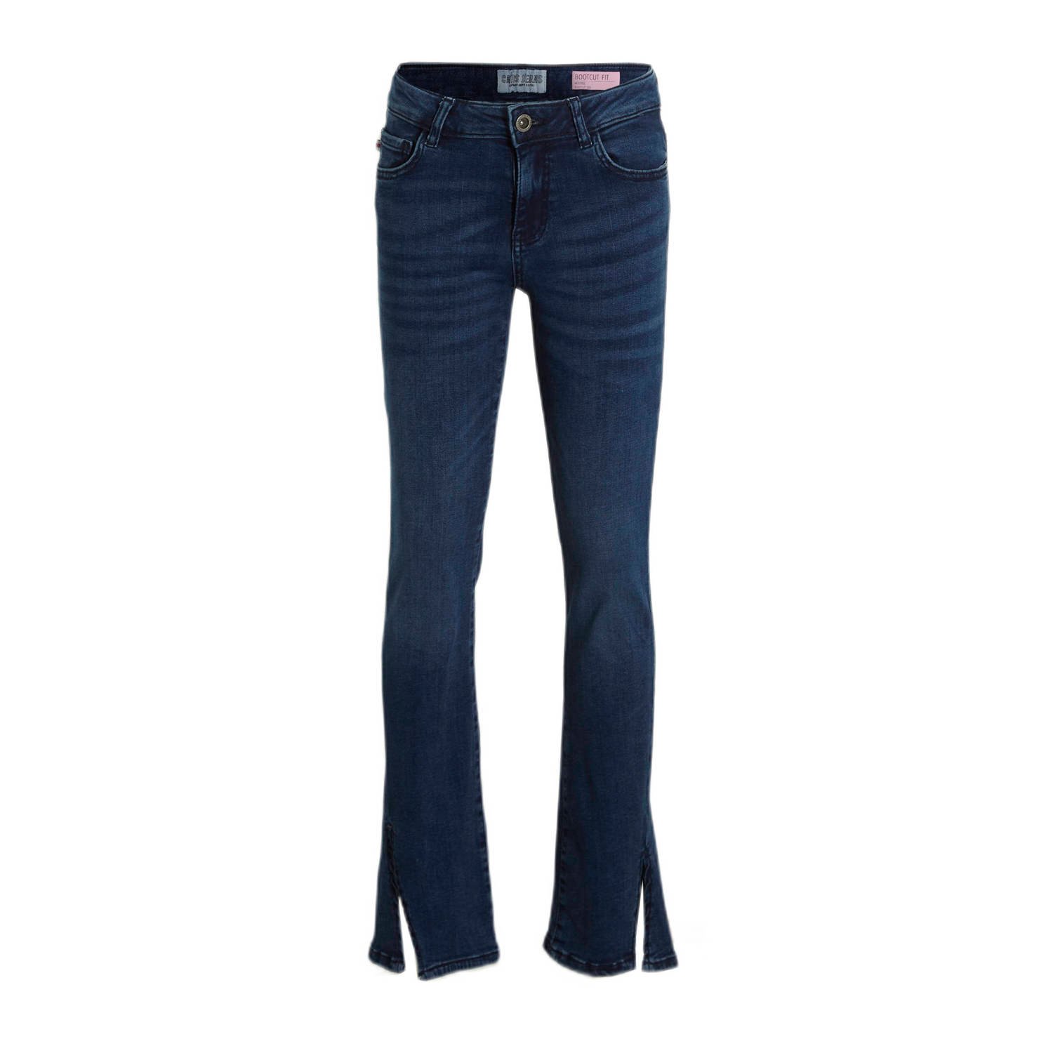 Cars bootcut jeans SPICKIE dark used Blauw Meisjes Stretchdenim Effen 158