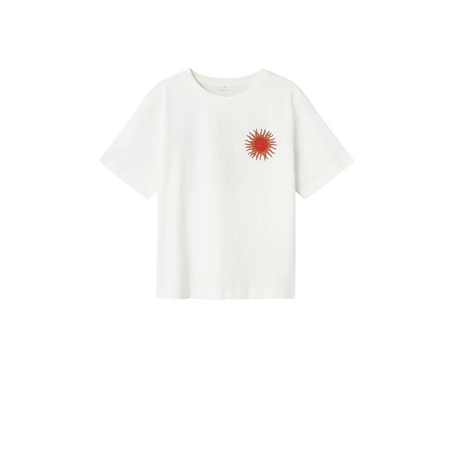 Name it KIDS top NKFDIDYA met backprint offwhite Wit Meisjes Katoen Ronde hals 122 128