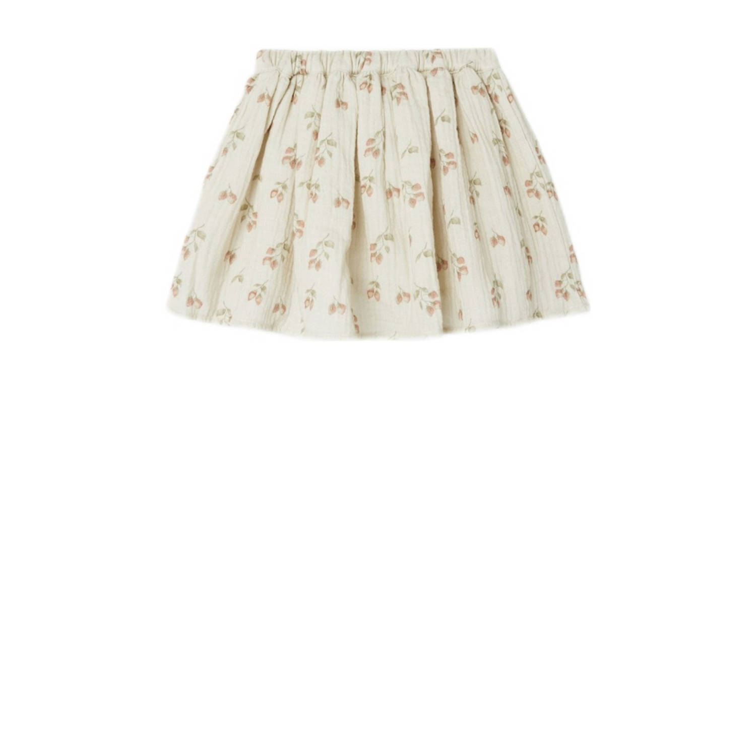 LIL' ATELIER MINI rok met all over print beige roze