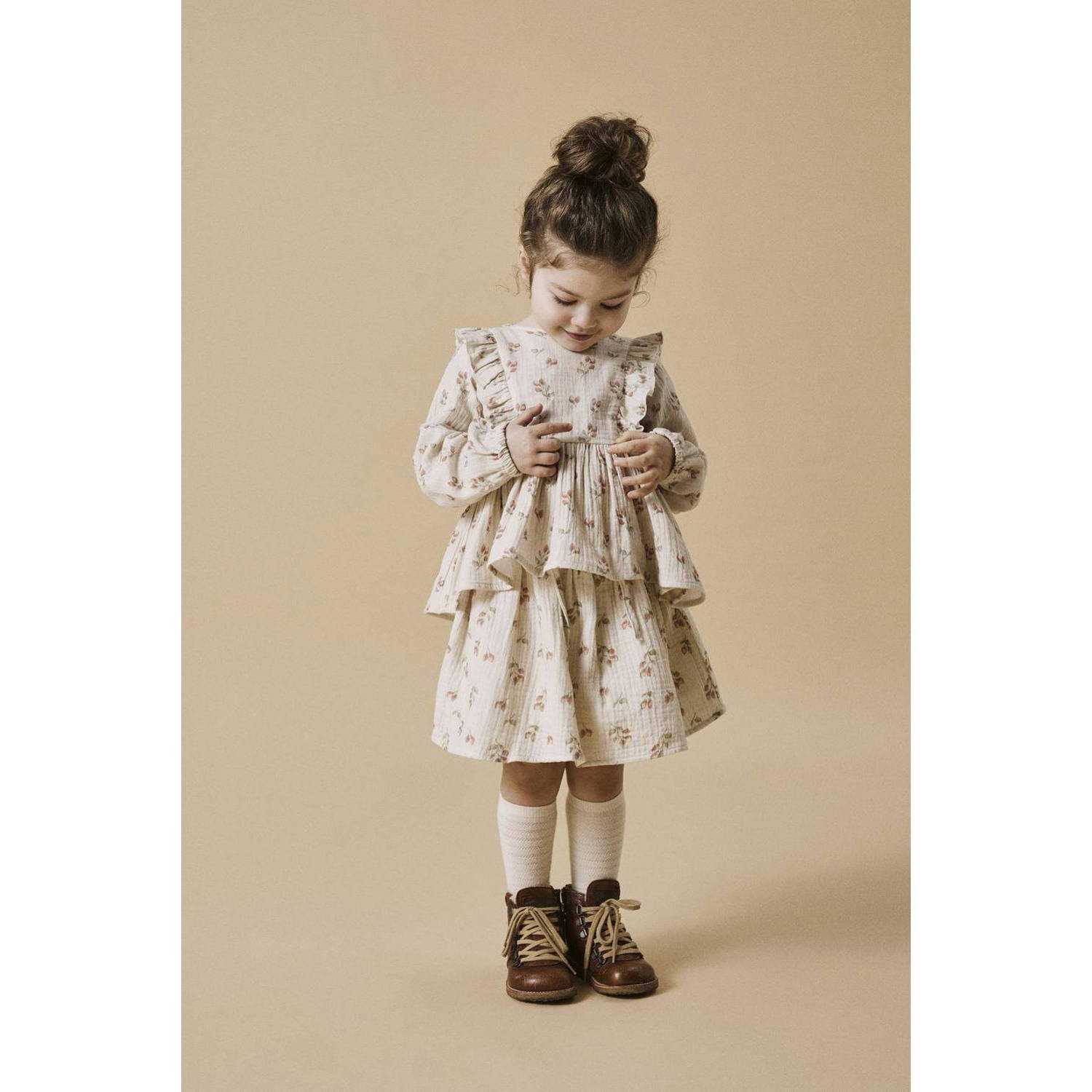 LIL' ATELIER MINI rok met all over print beige roze Meisjes Katoen All over print 122