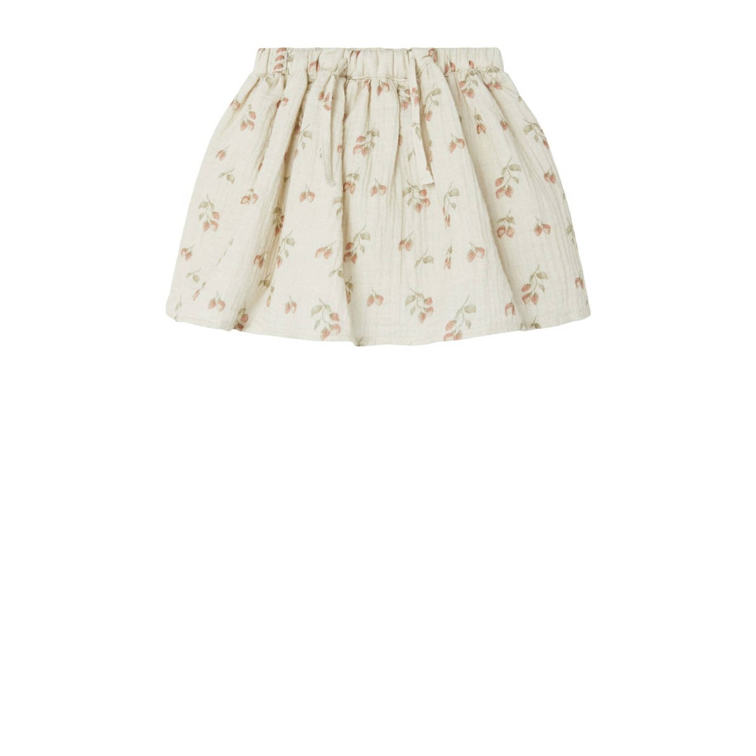 LIL' ATELIER MINI rok met all over print beige roze