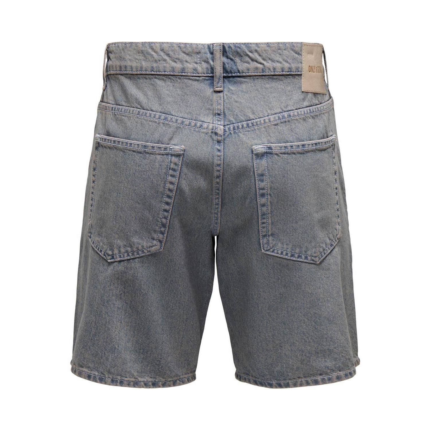 ONLY & SONS straight fit short ONSEDGE ROSEOD blauw 9073