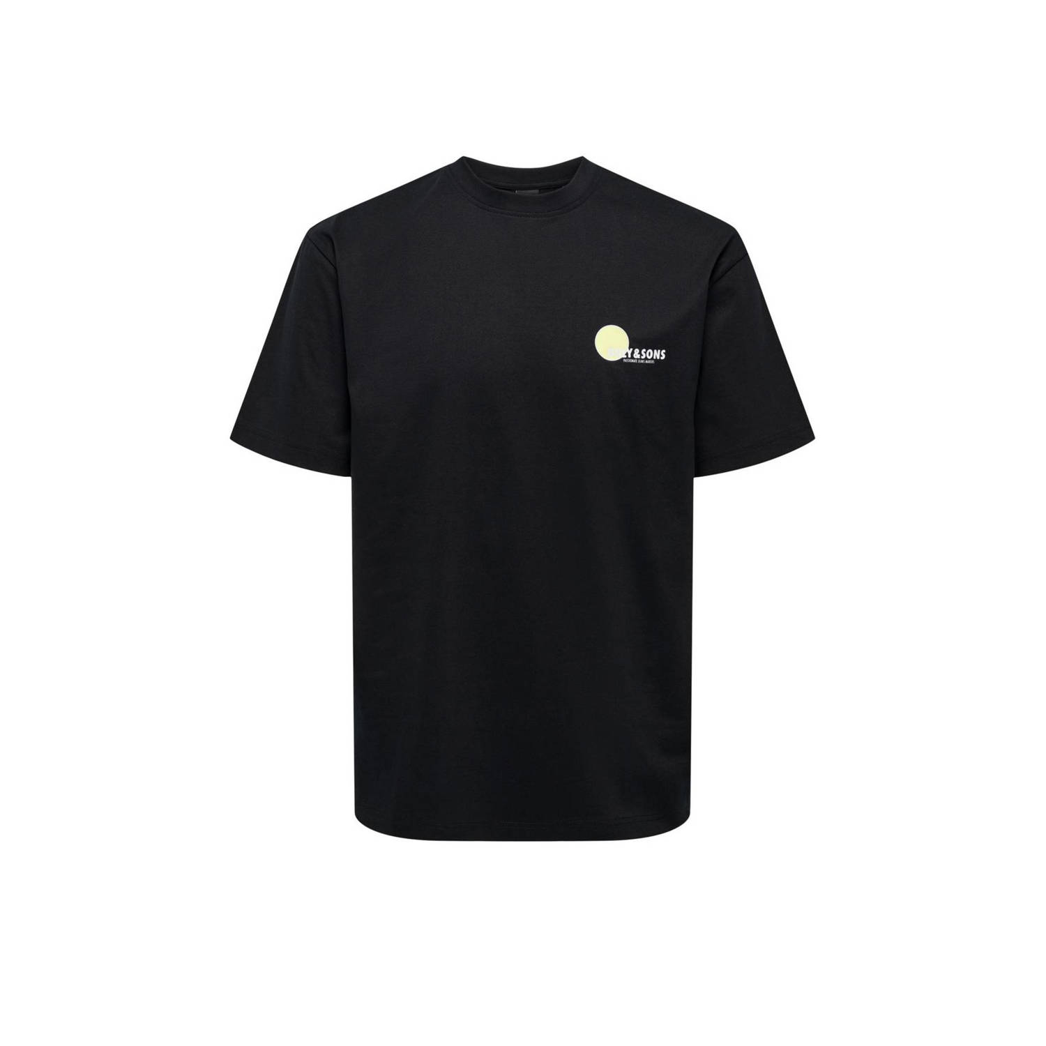 ONLY & SONS T-shirt ONSKOLE met backprint black