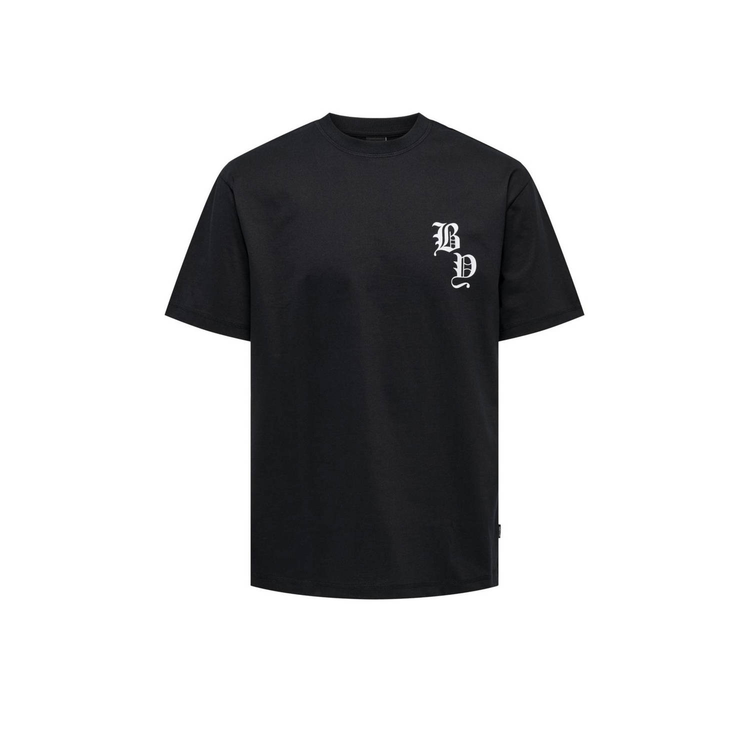 ONLY & SONS T-shirt ONSKYLO met backprint black