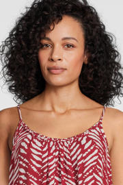 thumbnail: BEACHWAVE crinkle strandjurk rood/wit