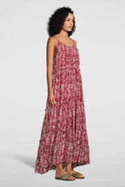 thumbnail: BEACHWAVE crinkle strandjurk rood/wit