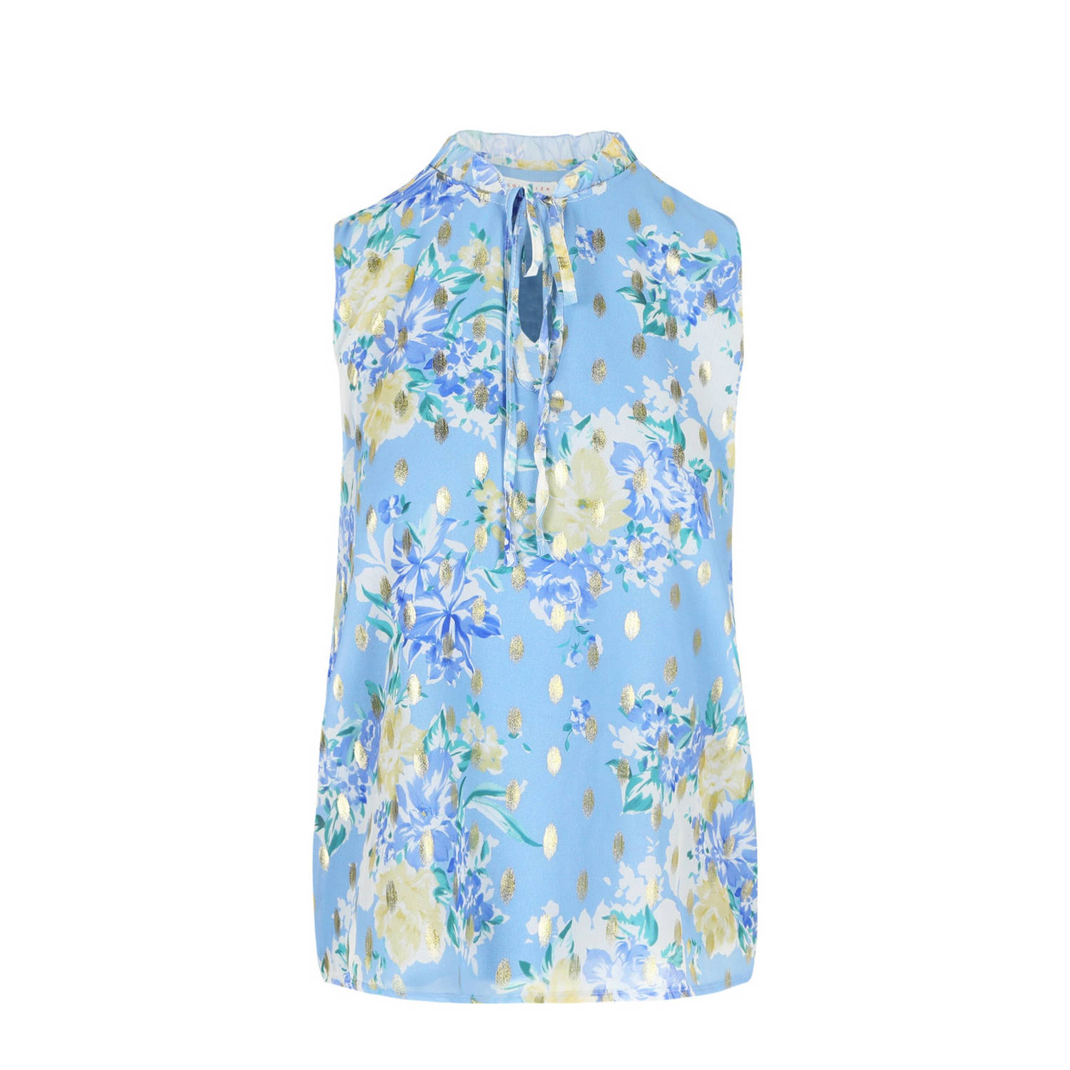 LOLALIZA blousetop met all over print blauw multi