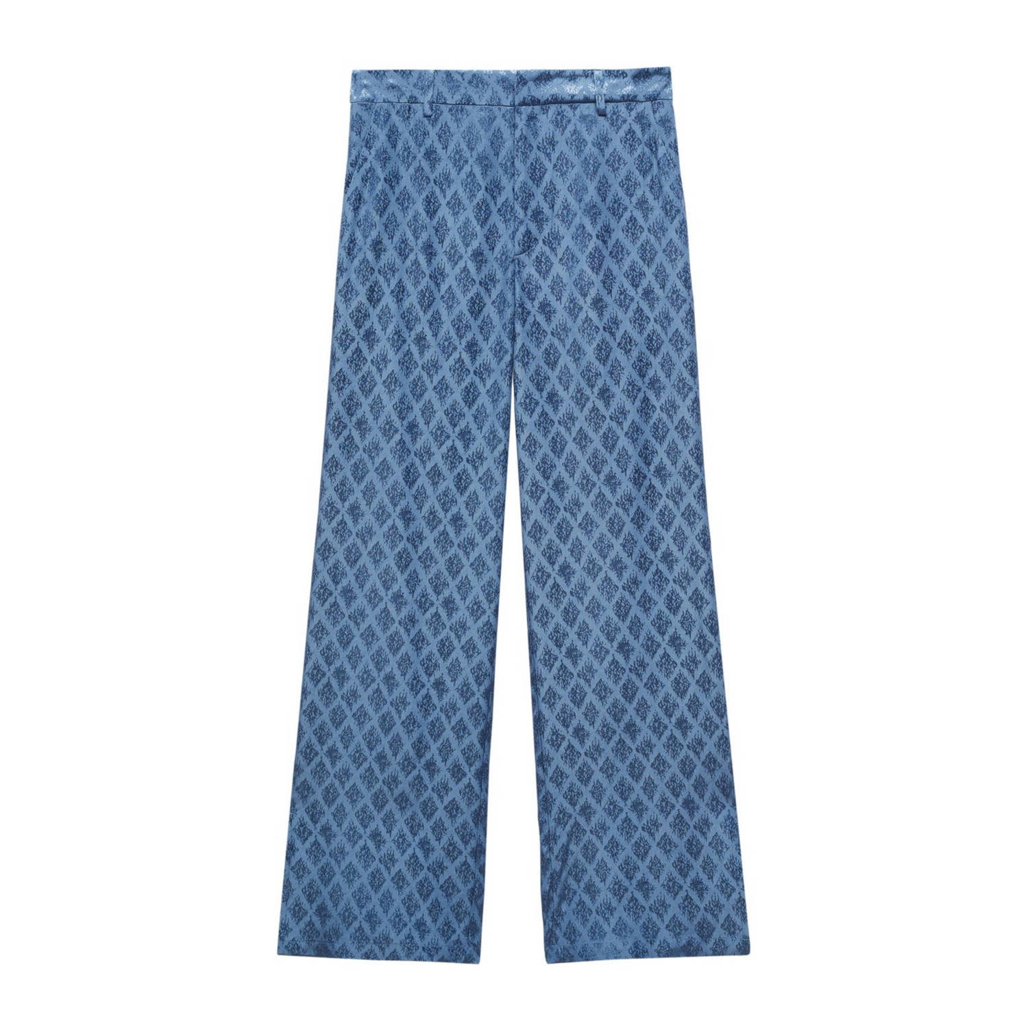 Mango Kids broek met all over print blauw