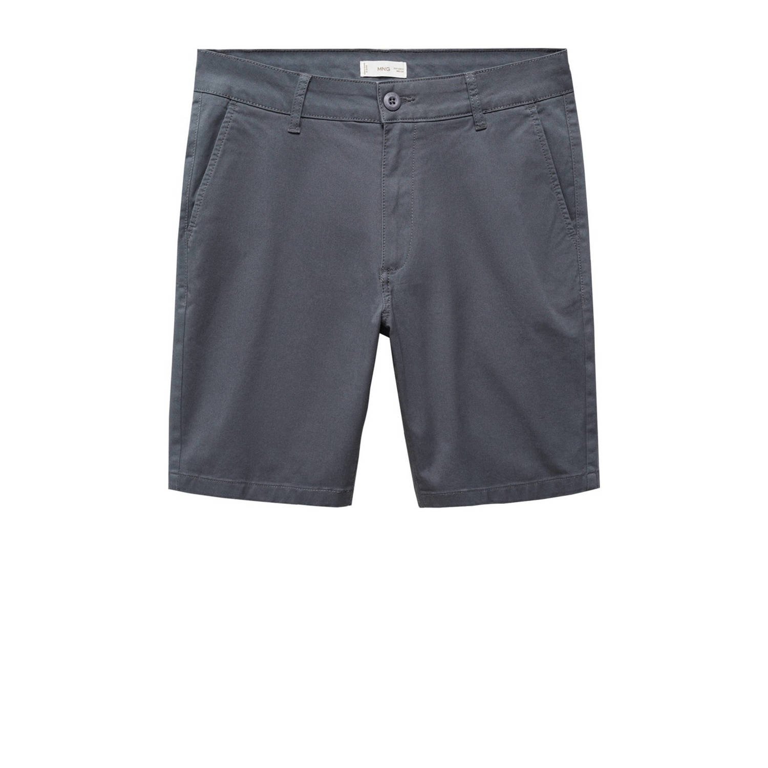Mango Kids casual short antraciet Korte broek Grijs Jongens Stretchkatoen 164(XS)
