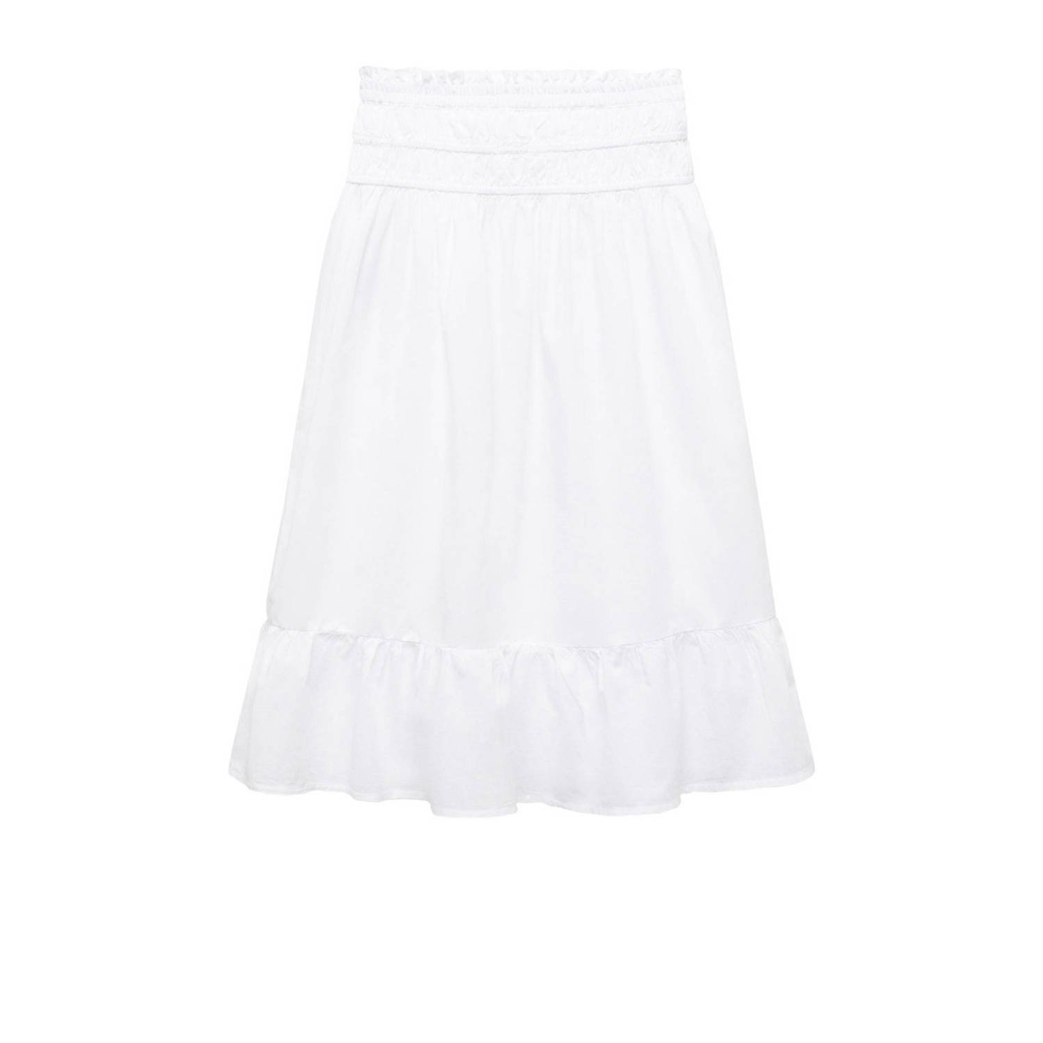 Mango Kids rok wit Meisjes Katoen Effen 140 | Rok van